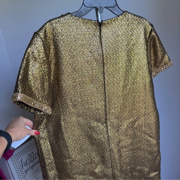 NWT MESTIZA NEW YORK Ainslee Mini Gold Dress Sz 8 - Picture 9 of 12